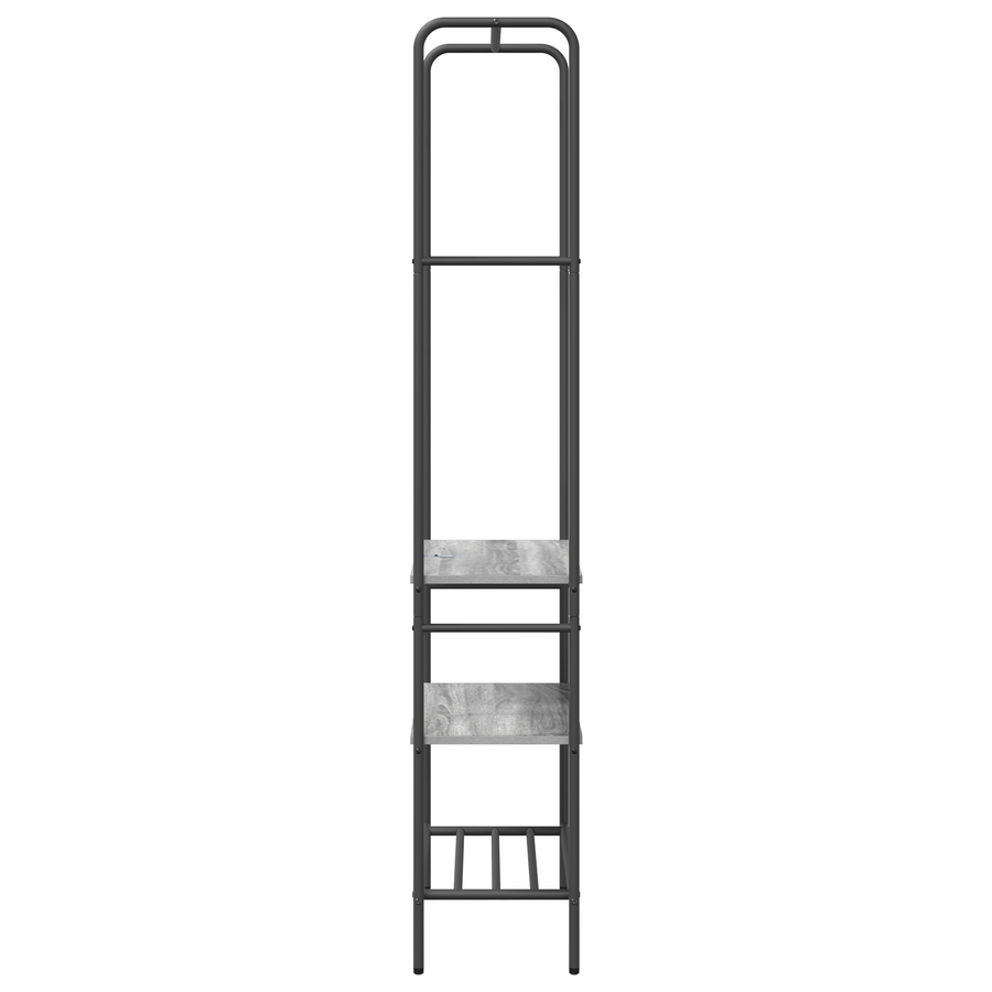 Kledingrek met planken met plank Grijs sonoma 60 x 30 x 171 cm