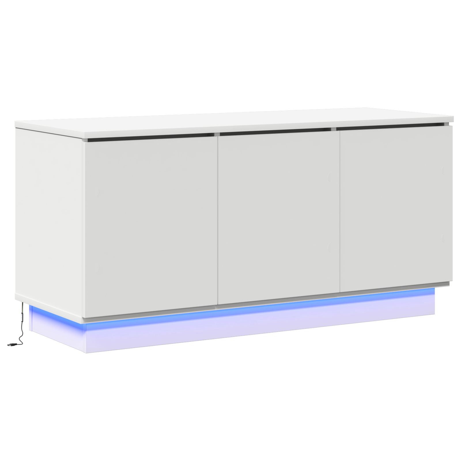 Tv-Kast Met Led-Striplichten 100 X 38 X 49 Cm Bewerkt Hout Wit