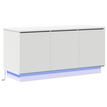 Tv-Kast Met Led-Striplichten 100 X 38 X 49 Cm Bewerkt Hout Wit
