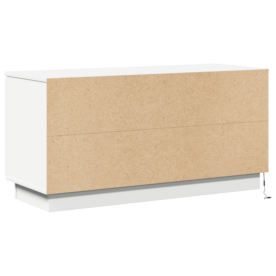 Tv-Kast Met Led-Striplichten 100 X 38 X 49 Cm Bewerkt Hout Wit