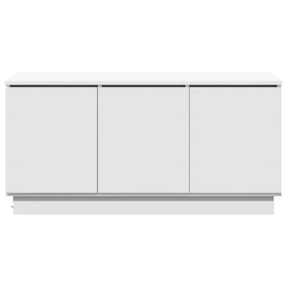 Tv-Kast Met Led-Striplichten 100 X 38 X 49 Cm Bewerkt Hout Wit