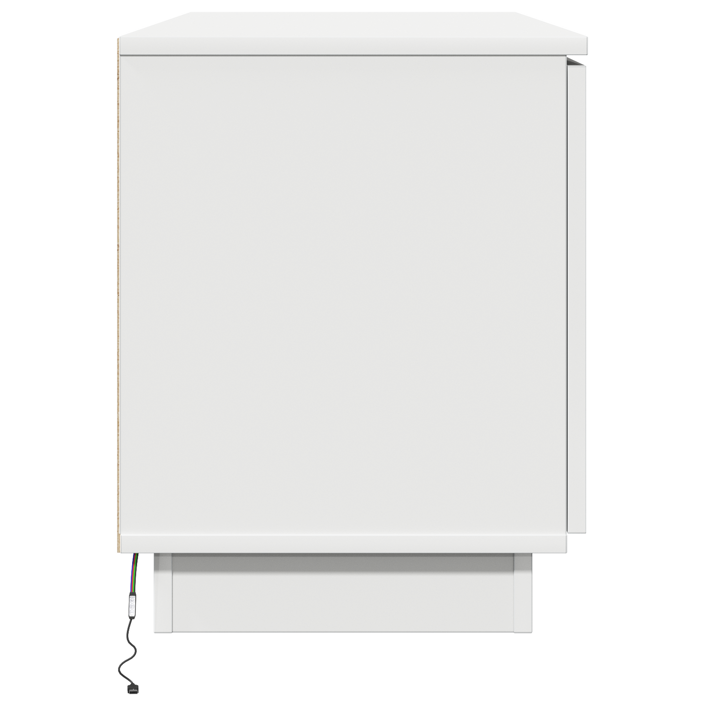 Tv-Kast Met Led-Striplichten 100 X 38 X 49 Cm Bewerkt Hout Wit