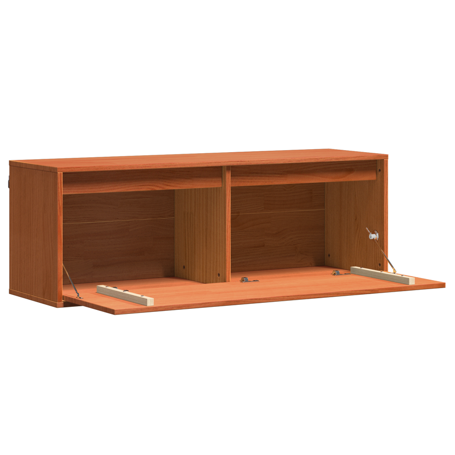 Wandkast Wasbruin 100 x 30 x 35 cm Massief grenenhout
