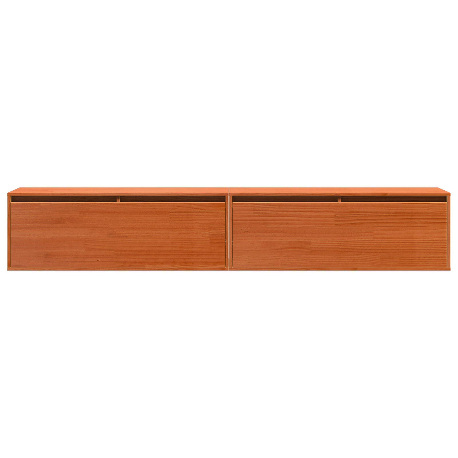 Wandkasten 2 pcs Wasbruin 100 x 30 x 35 cm Massief grenenhout