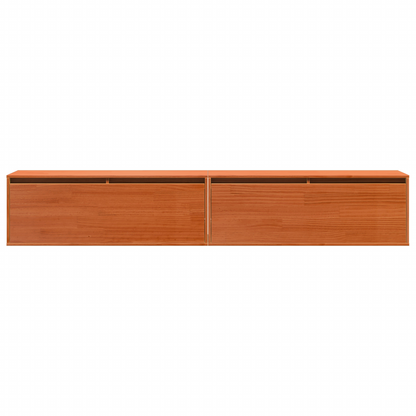 Wandkasten 2 pcs Wasbruin 100 x 30 x 35 cm Massief grenenhout