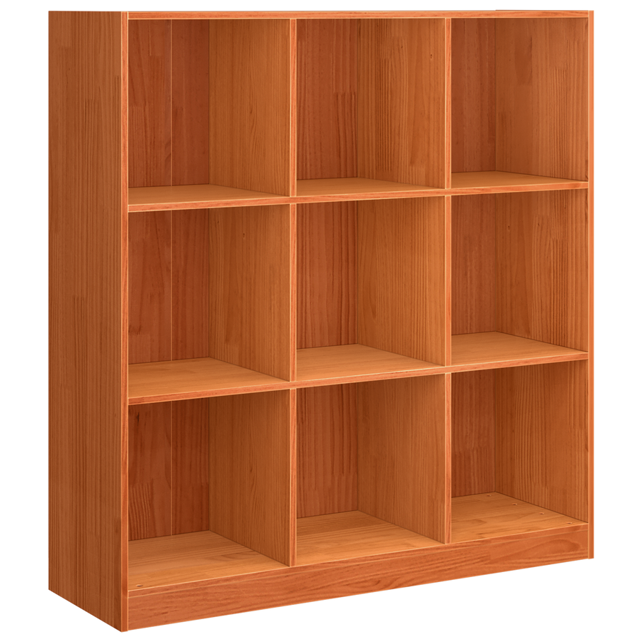 Boekenkast / ruimtelijke scheidingswand Wasbruin