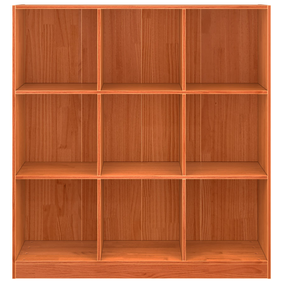 Boekenkast / ruimtelijke scheidingswand Wasbruin