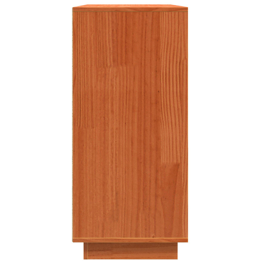 Dressoir met lade met opslag met de deur Bruin 111 x 34 x 75 cm Massief grenenhout