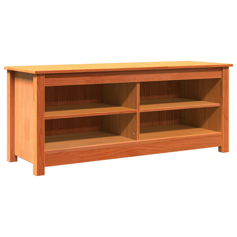 Schoenenbank Wasbruin 110 x 38 x 45.5 cm Massief grenenhout