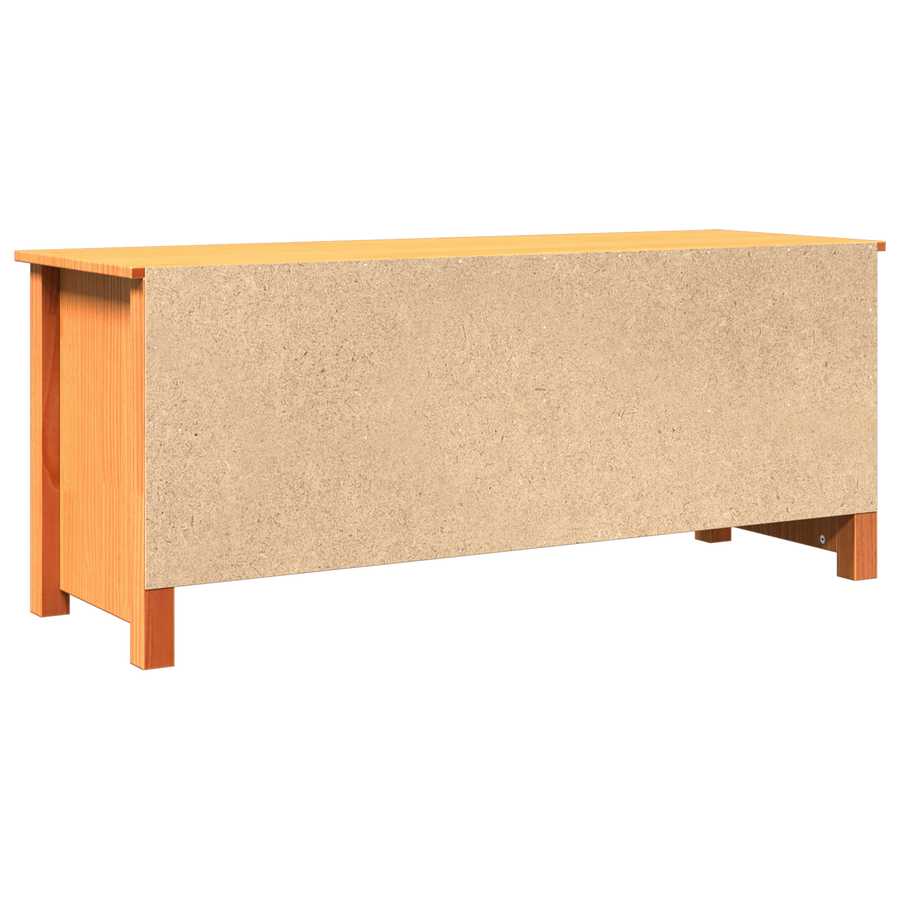 Schoenenbank Wasbruin 110 x 38 x 45.5 cm Massief grenenhout