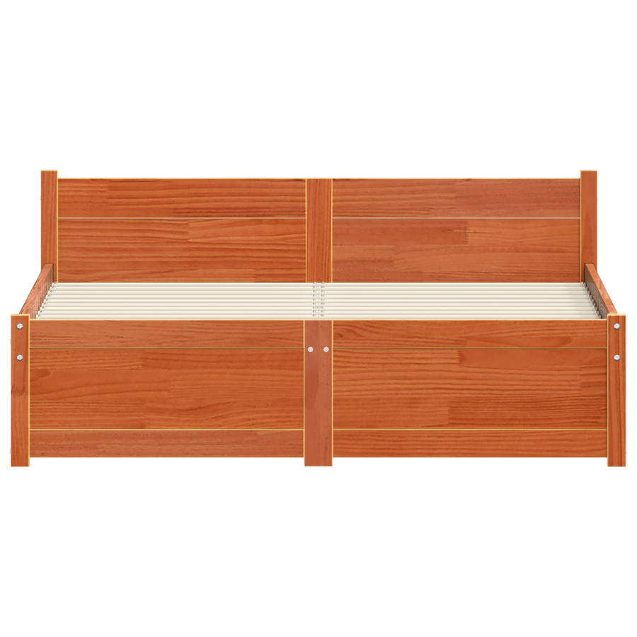 Bedframe Wasbruin 120 x 190 cm Massief grenenhout