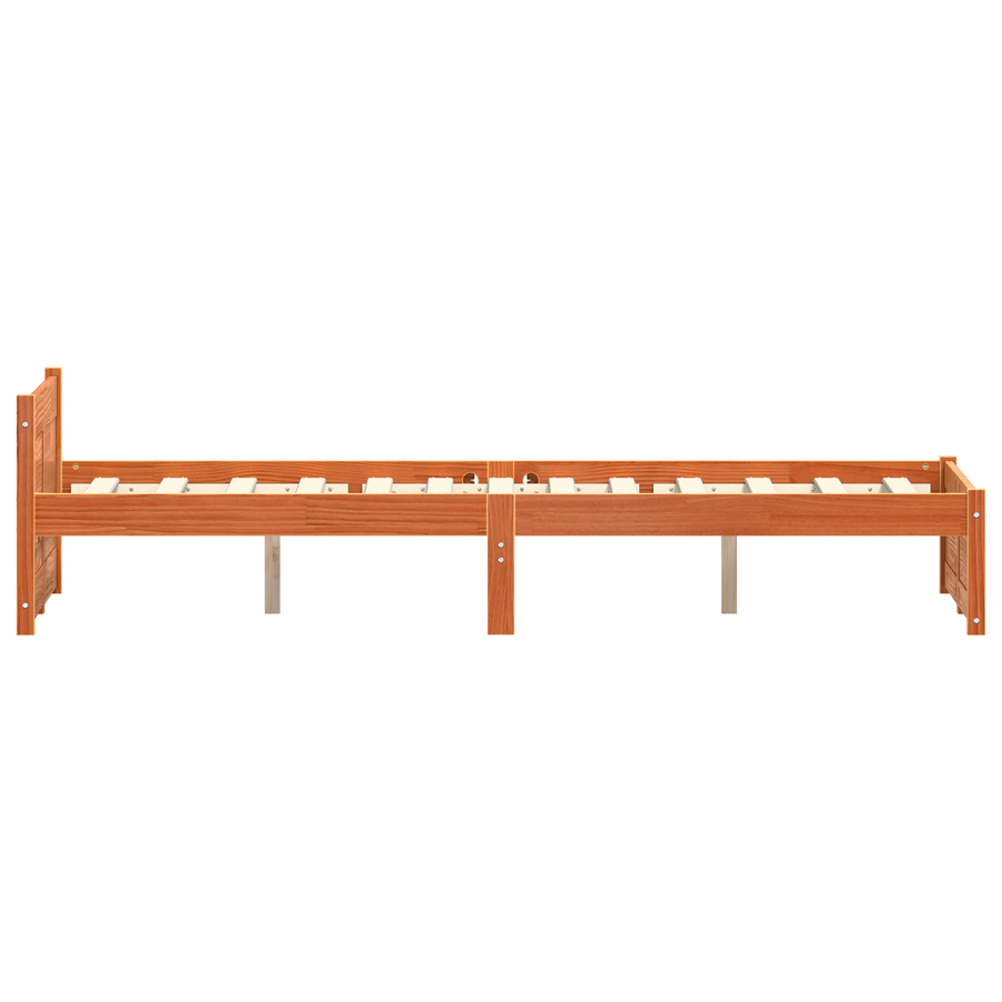 Bedframe Wasbruin 120 x 190 cm Massief grenenhout