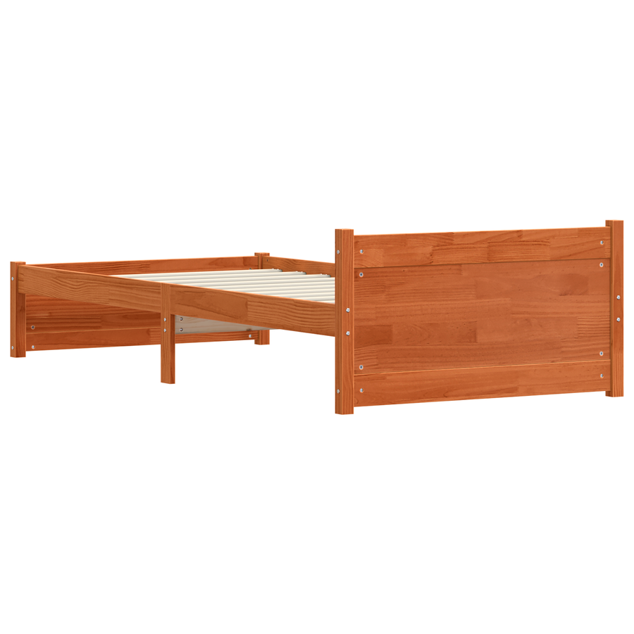Bedframe Wasbruin 100 x 200 cm Massief grenenhout