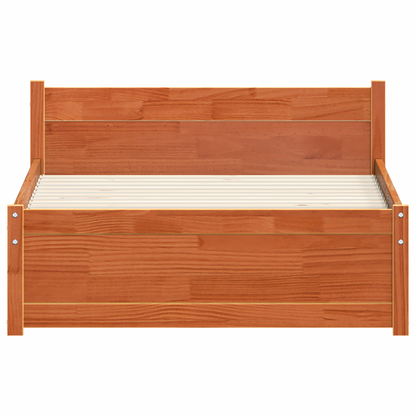 Bedframe Wasbruin 100 x 200 cm Massief grenenhout