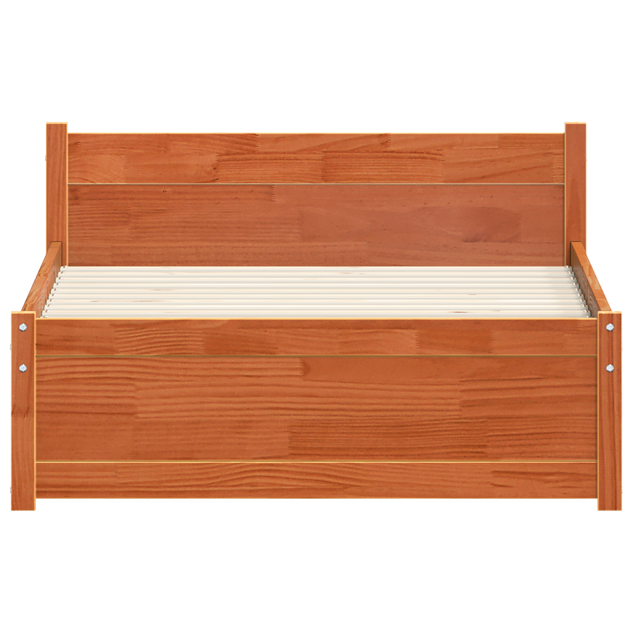 Bedframe Wasbruin 100 x 200 cm Massief grenenhout