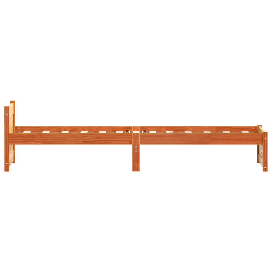 Bedframe Wasbruin 100 x 200 cm Massief grenenhout