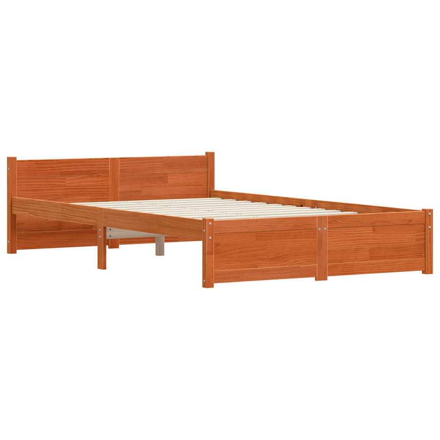 Bedframe Wasbruin 120 x 200 cm Massief grenenhout