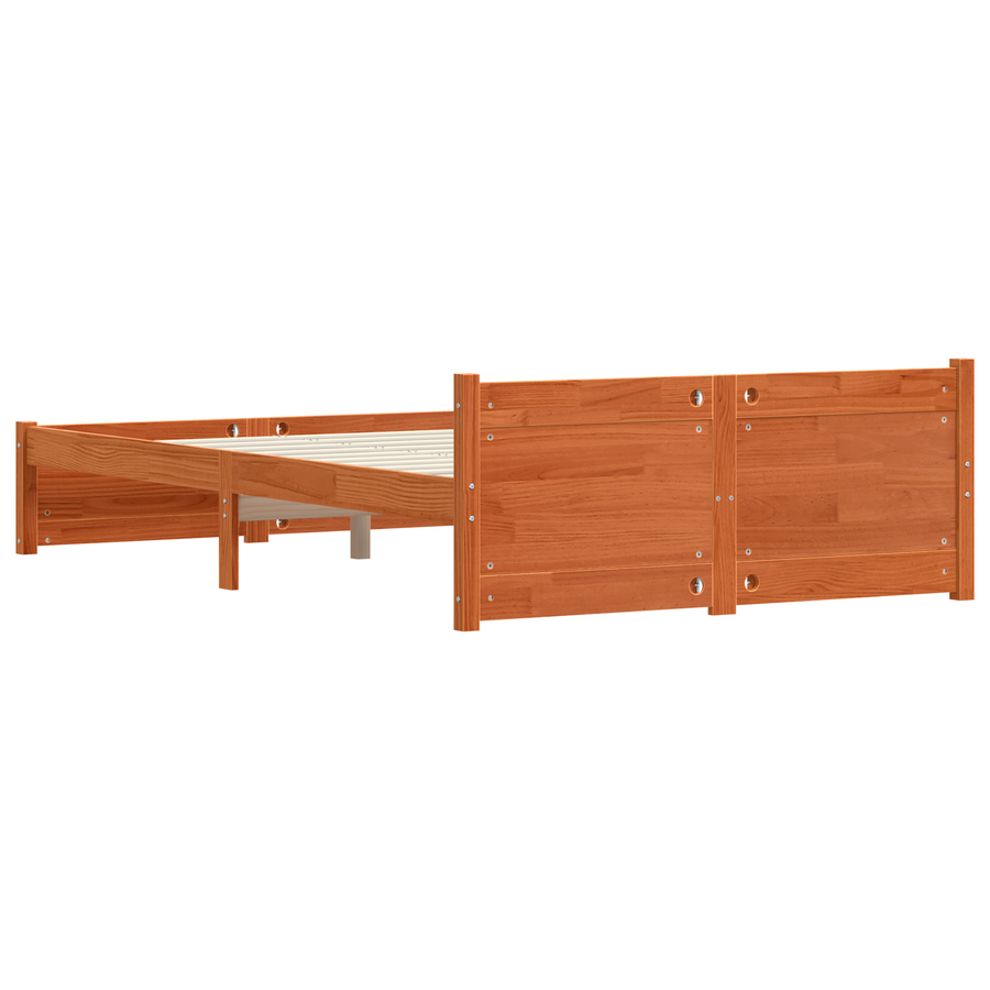 Bedframe Wasbruin 120 x 200 cm Massief grenenhout