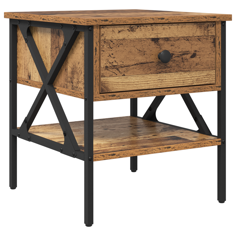 Nachtkastje Oud Hout 40x42x45 cm Gefabriceerd Hout