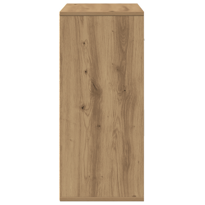 Dressoir artisanaal eikenkleurig 60 x 31 x 70 cm Bewerkt hout