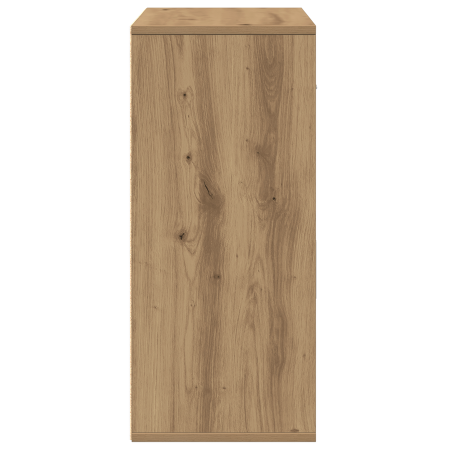 Dressoir artisanaal eikenkleurig 60 x 31 x 70 cm Bewerkt hout