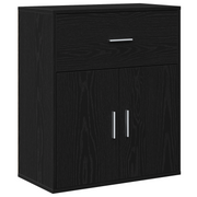 Dressoir zwart eiken 60x31x70 cm