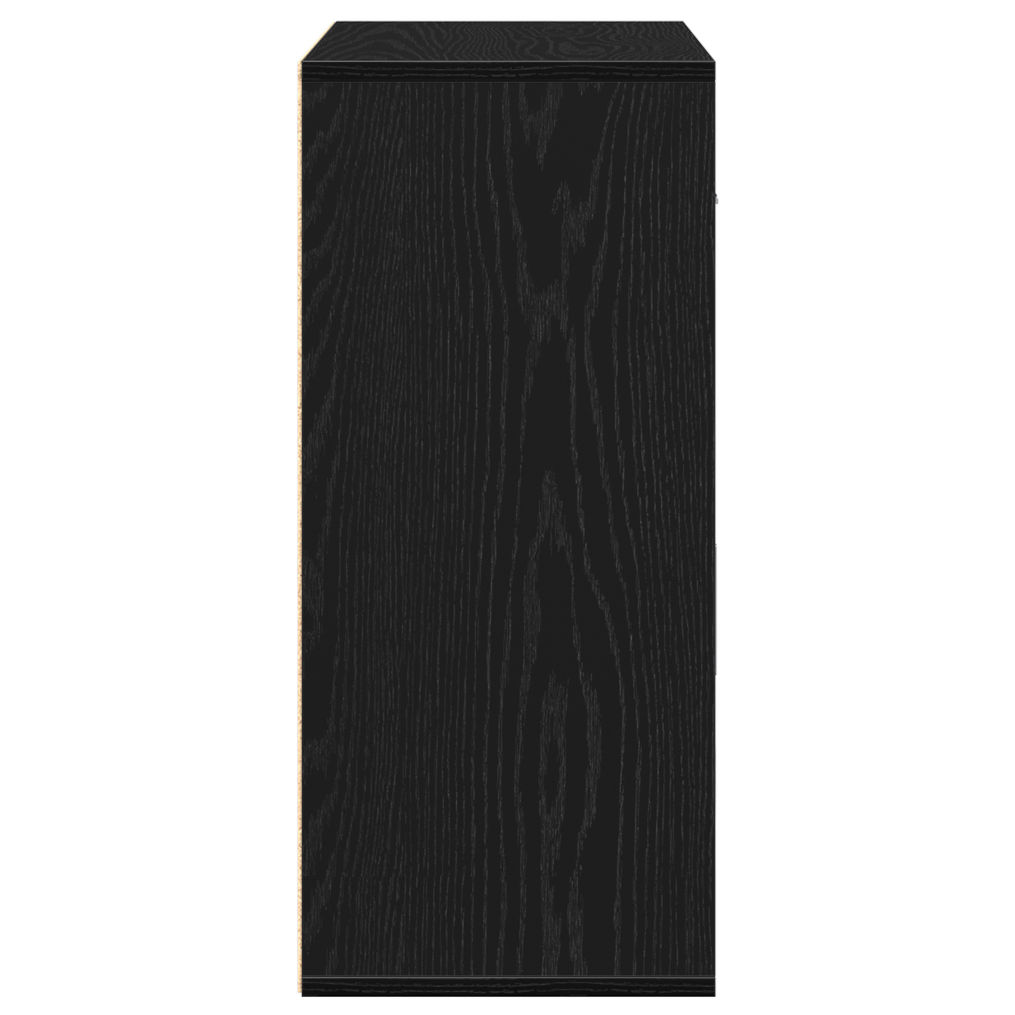 Dressoir met lade met plank met opslag met de deur Zwart eiken 60 x 31 x 70 cm Bewerkt hout