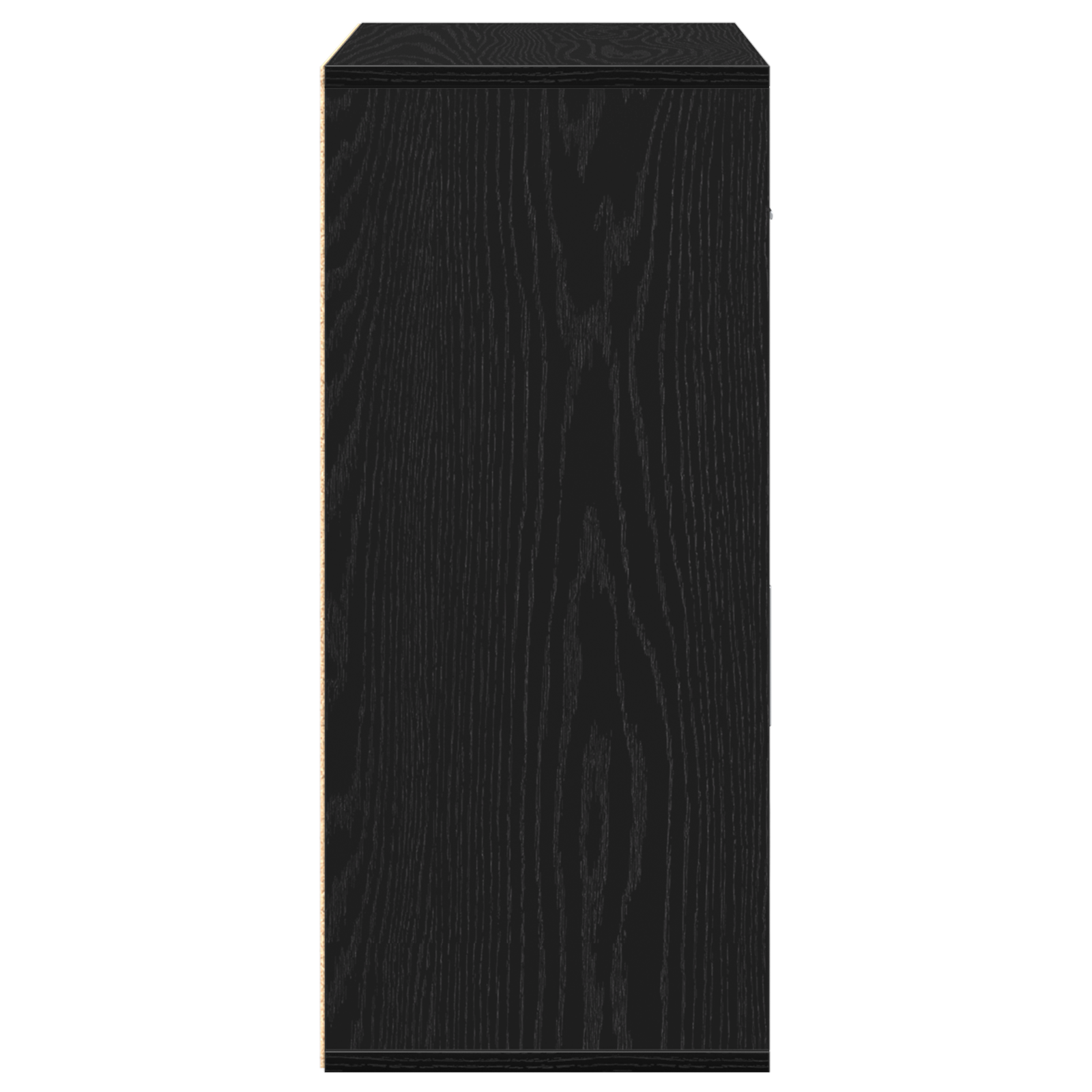 Dressoir met lade met plank met opslag met de deur Zwart eiken 60 x 31 x 70 cm Bewerkt hout