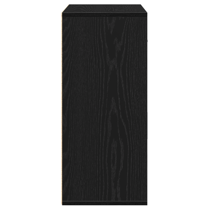 Dressoir met lade met plank met opslag met de deur Zwart eiken 60 x 31 x 70 cm Bewerkt hout