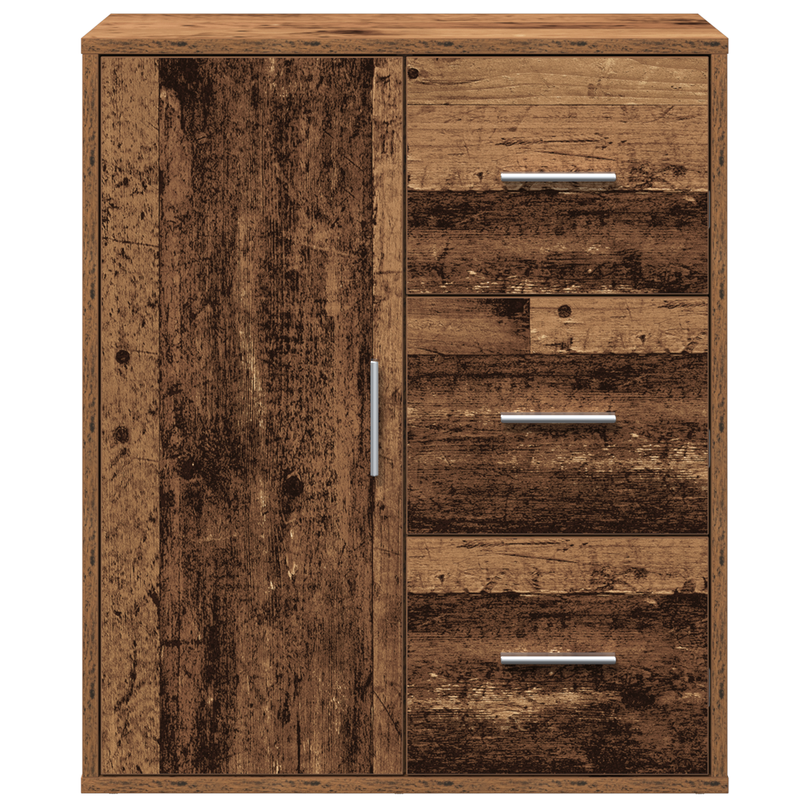 Dressoir met lade met plank met opslag met de deur Oud hout 60 x 31 x 70 cm Bewerkt hout