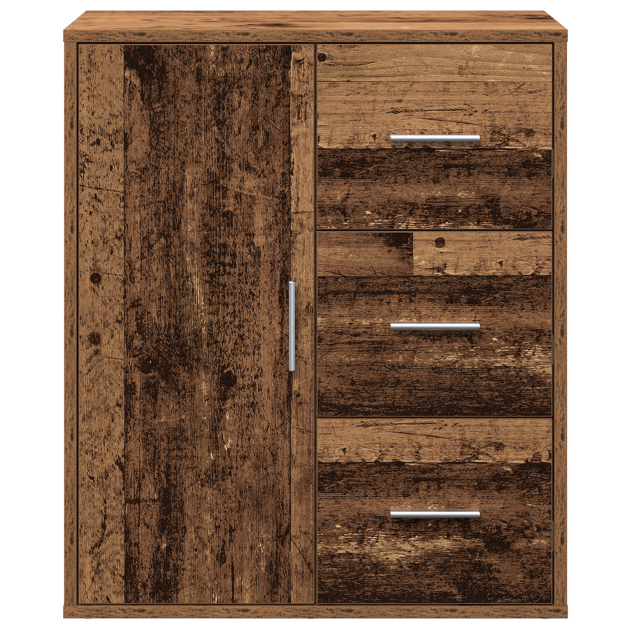Dressoir met lade met plank met opslag met de deur Oud hout 60 x 31 x 70 cm Bewerkt hout