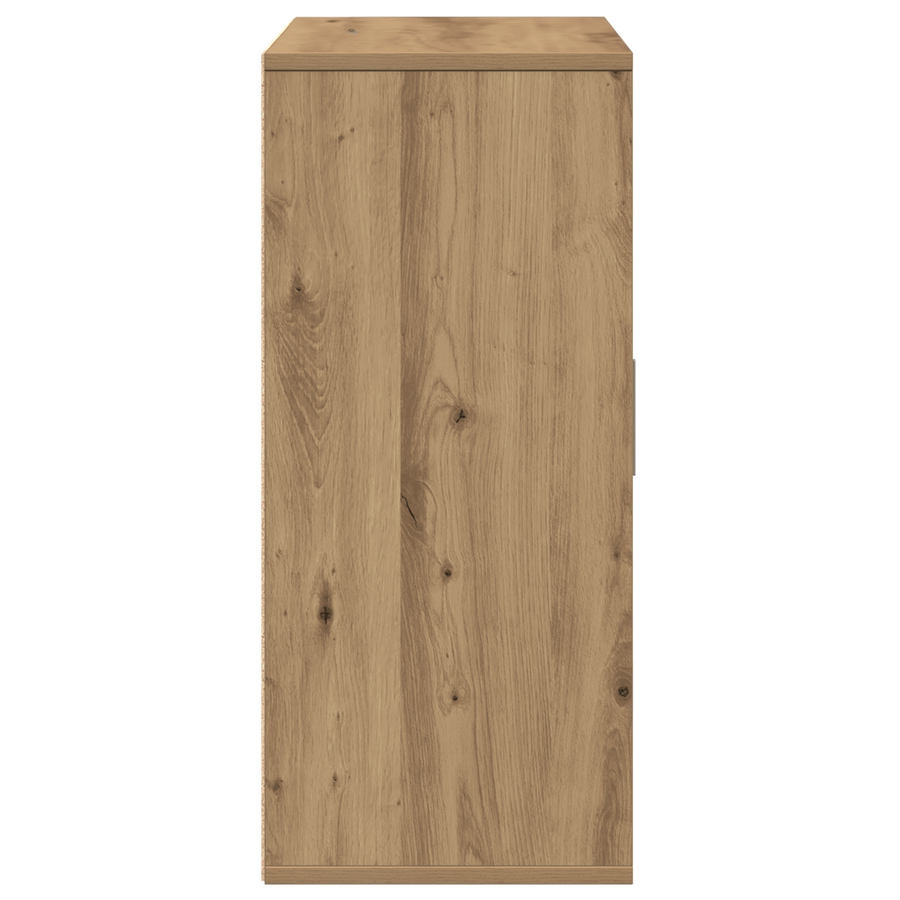 Dressoir artisanaal eikenkleurig 60 x 31 x 70 cm Bewerkt hout
