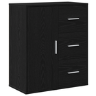 Dressoir zwart eiken 60x31x70 cm
