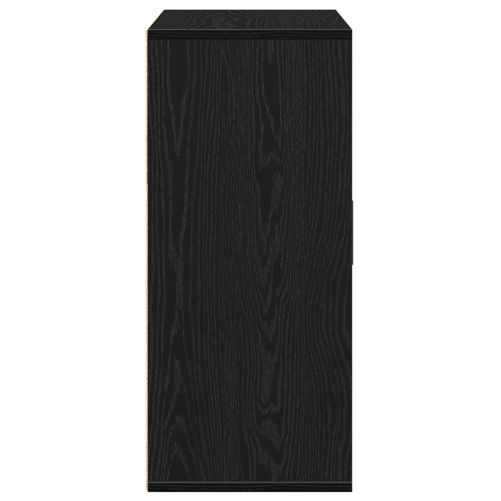 Dressoir met lade met plank met opslag met de deur Zwart eiken 60 x 31 x 70 cm Bewerkt hout