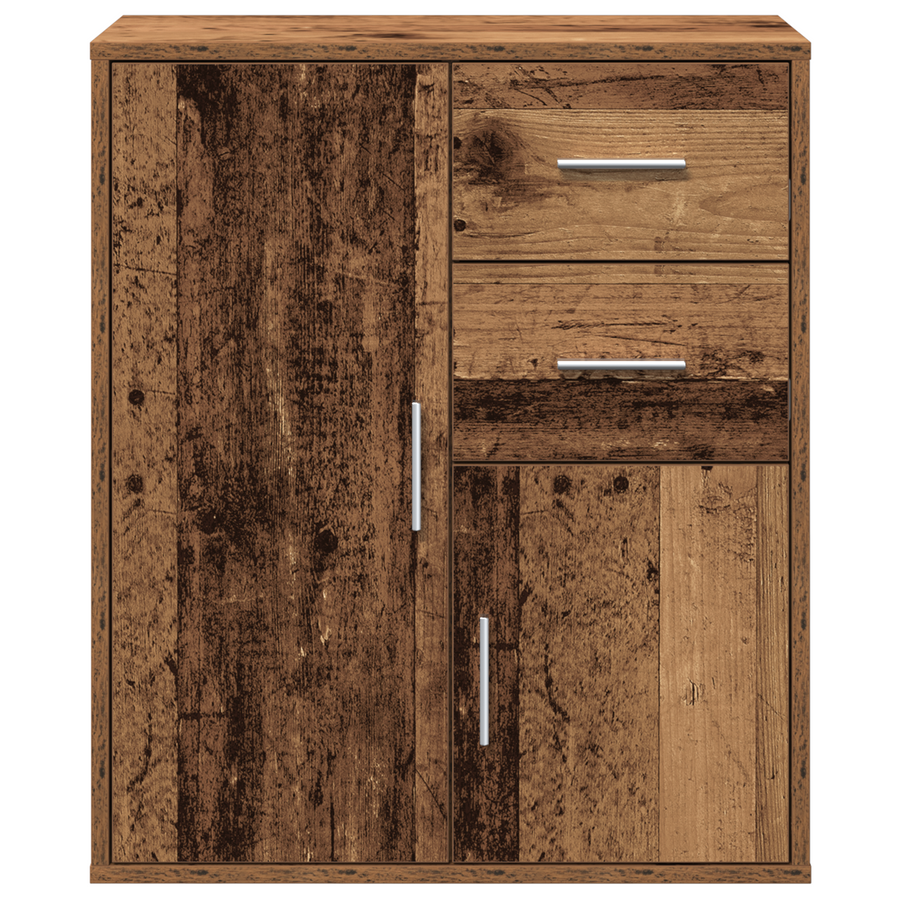 Dressoir met lade met plank met opslag met de deur Oud hout 60 x 31 x 70 cm Bewerkt hout