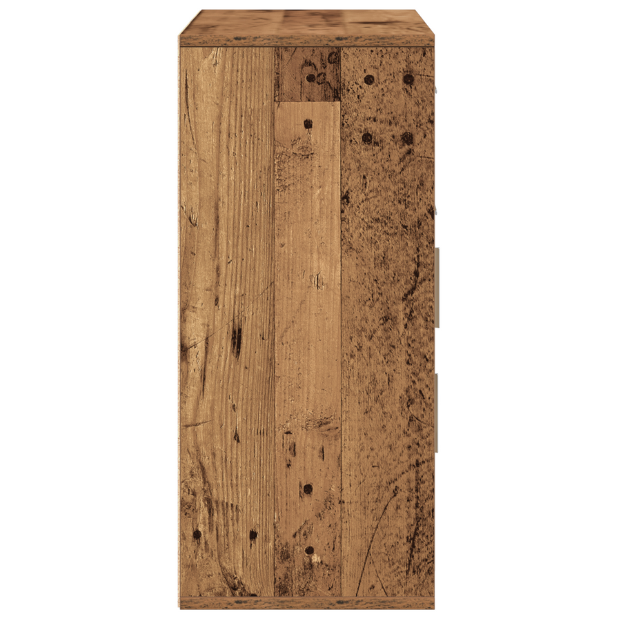 Dressoir met lade met plank met opslag met de deur Oud hout 60 x 31 x 70 cm Bewerkt hout