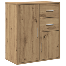 Dressoir artisanaal eikenkleurig 60 x 31 x 70 cm Bewerkt hout