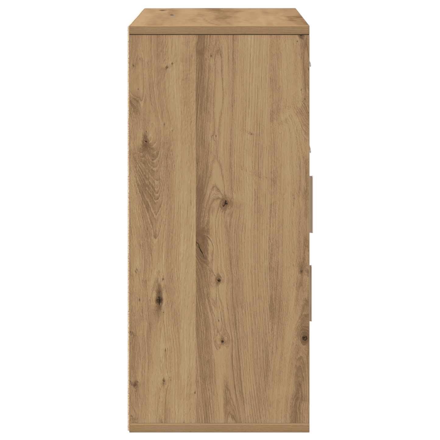 Dressoir artisanaal eikenkleurig 60 x 31 x 70 cm Bewerkt hout