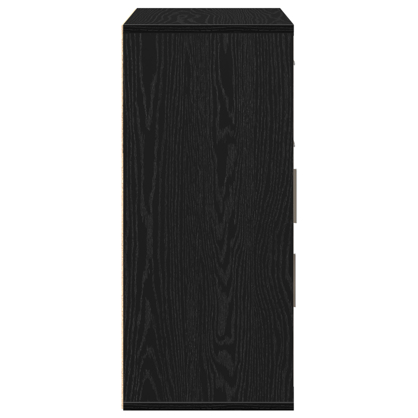 Dressoir met lade met plank met opslag met de deur Zwart eiken 60 x 31 x 70 cm Bewerkt hout
