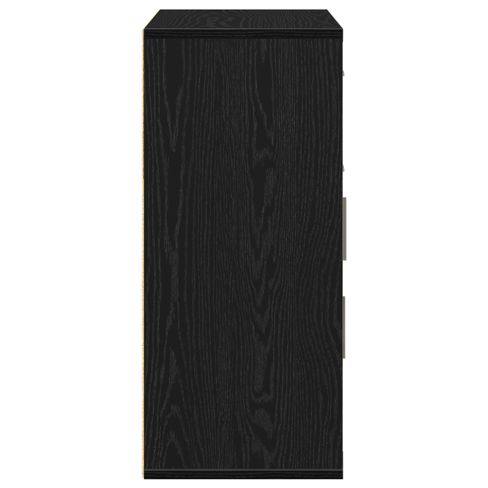 Dressoir met lade met plank met opslag met de deur Zwart eiken 60 x 31 x 70 cm Bewerkt hout