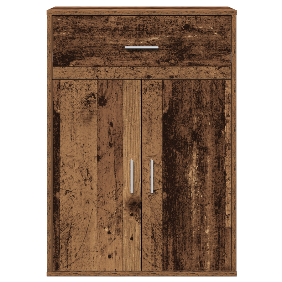 Dressoir met lade met plank met opslag met de deur Oud hout 79 x 38 x 80 cm Bewerkt hout
