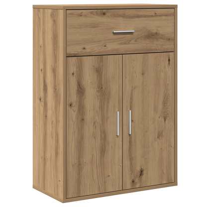 Dressoir artisanaal eikenkleurig 79 x 38 x 80 cm Bewerkt hout