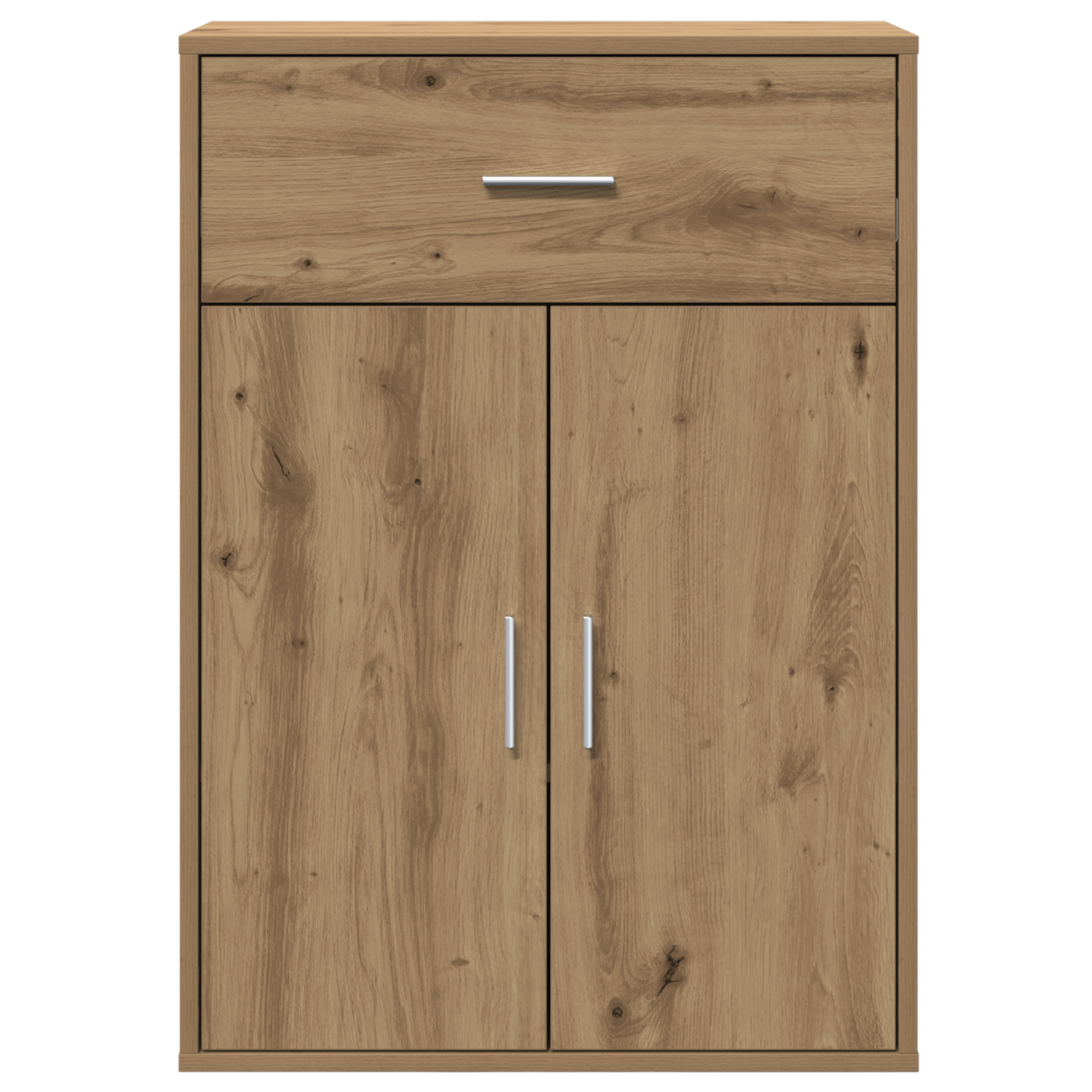 Dressoir artisanaal eikenkleurig 79 x 38 x 80 cm Bewerkt hout