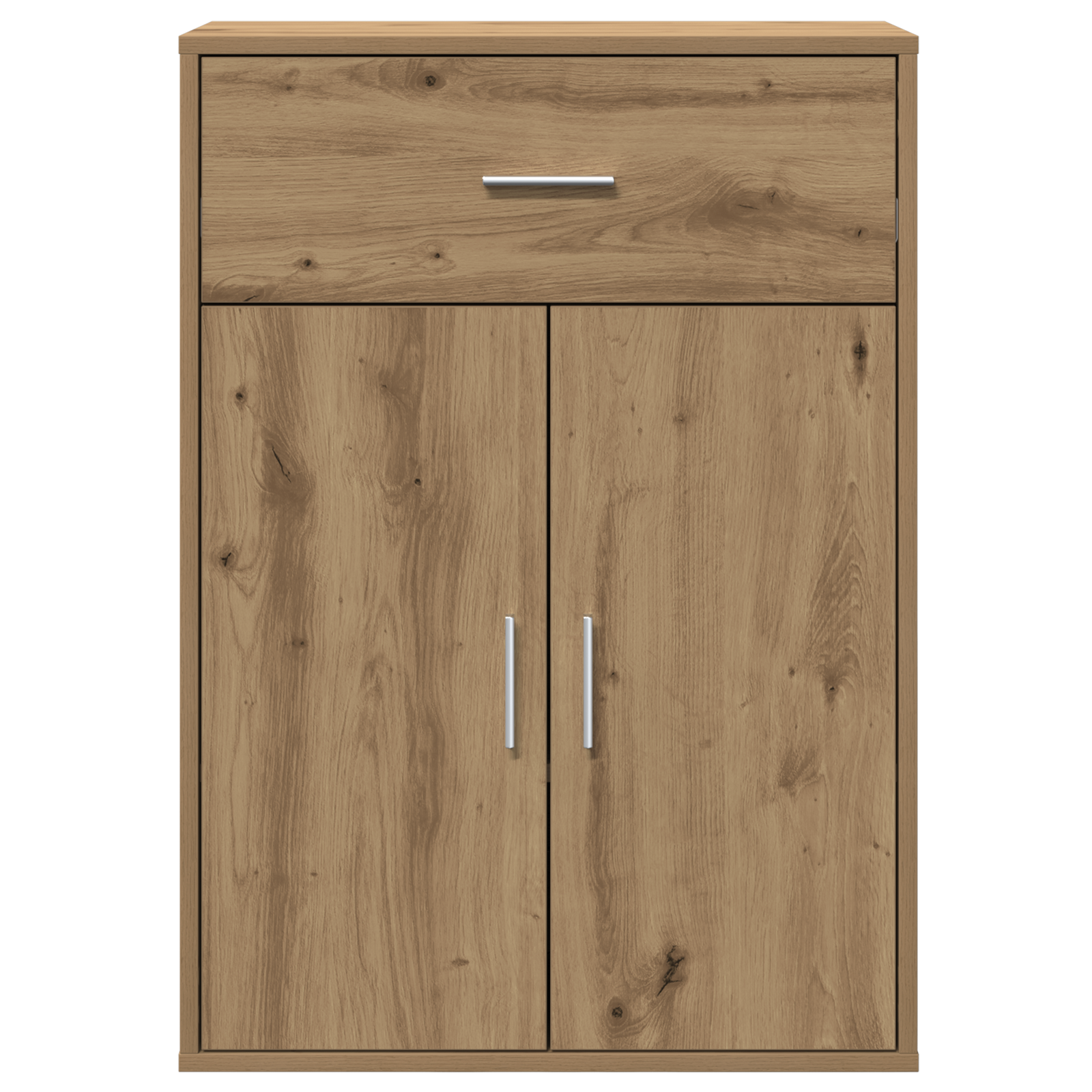 Dressoir artisanaal eikenkleurig 79 x 38 x 80 cm Bewerkt hout