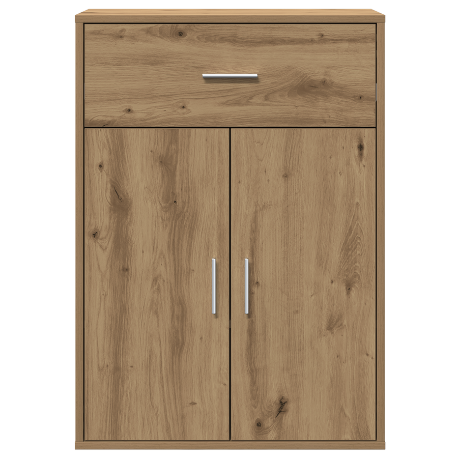Dressoir artisanaal eikenkleurig 79 x 38 x 80 cm Bewerkt hout