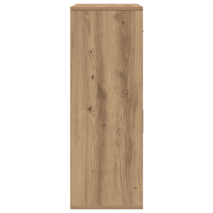 Dressoir artisanaal eikenkleurig 79 x 38 x 80 cm Bewerkt hout