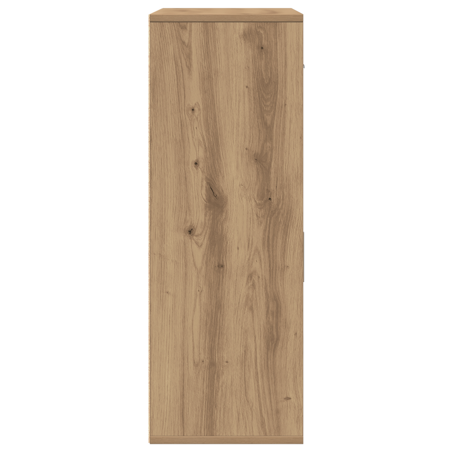 Dressoir artisanaal eikenkleurig 79 x 38 x 80 cm Bewerkt hout