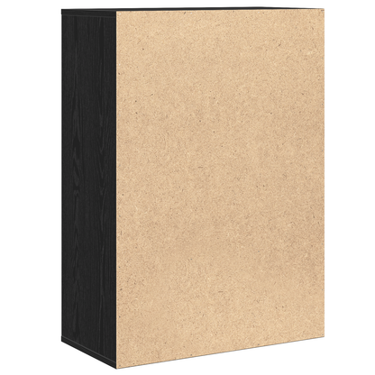 Dressoir met lade met plank met opslag met de deur Zwart eiken 79 x 38 x 80 cm Bewerkt hout