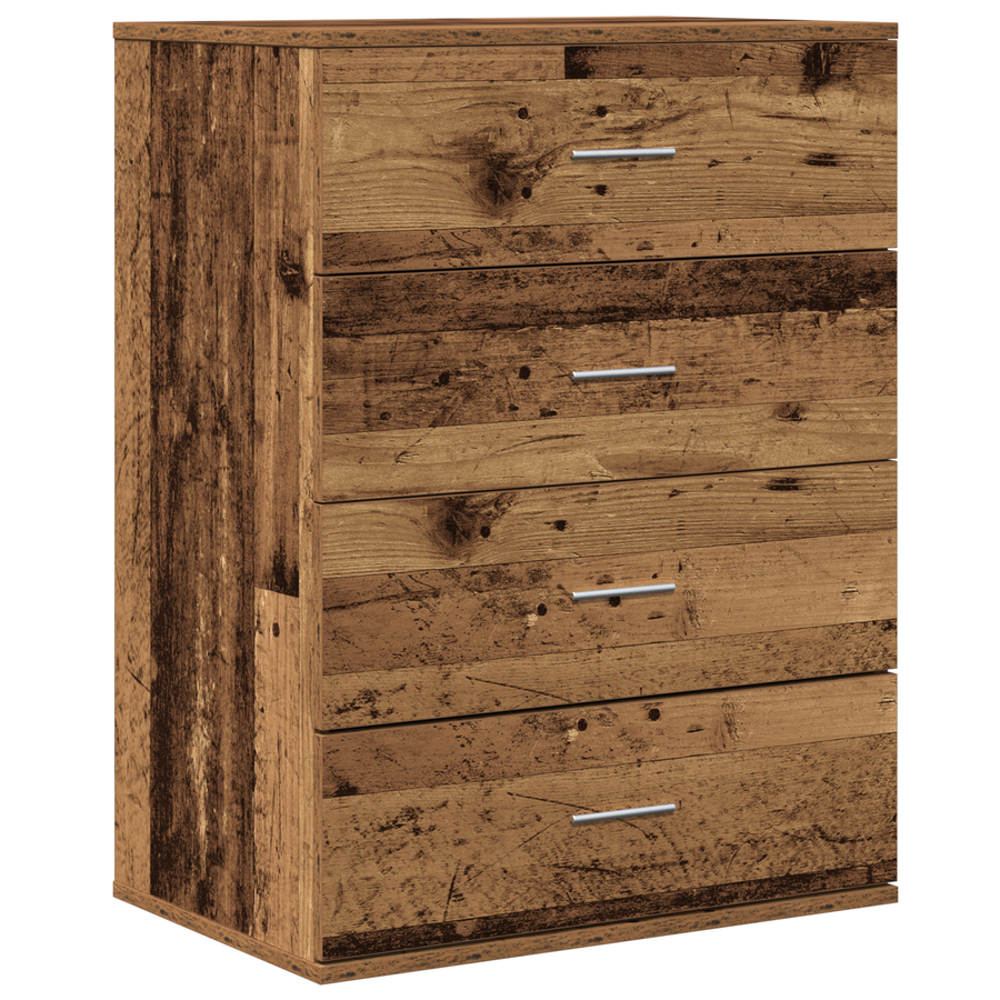 Dressoir met lade met opslag Oude hout 60 x 39 x 80 cm Bewerkt hout