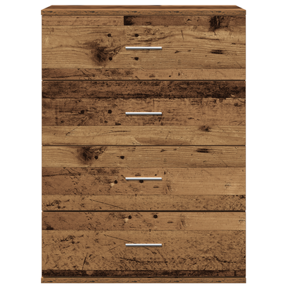 Dressoir met lade met opslag Oude hout 60 x 39 x 80 cm Bewerkt hout